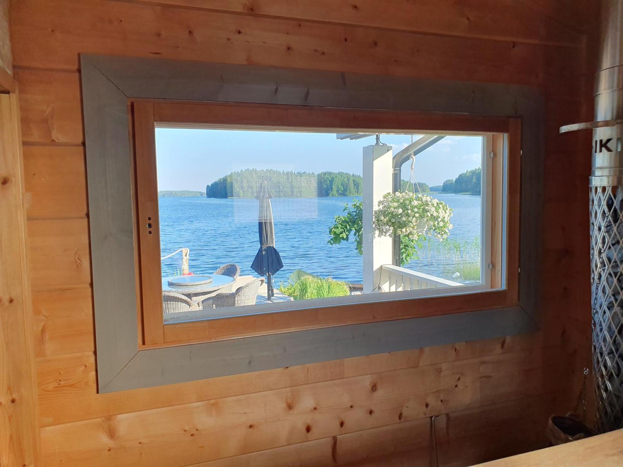 Stunning Log Cabin 45M2 On The Shore Of Kallavesi. Kuopio Kültér fotó